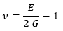 ν=E/(2 G)-1
