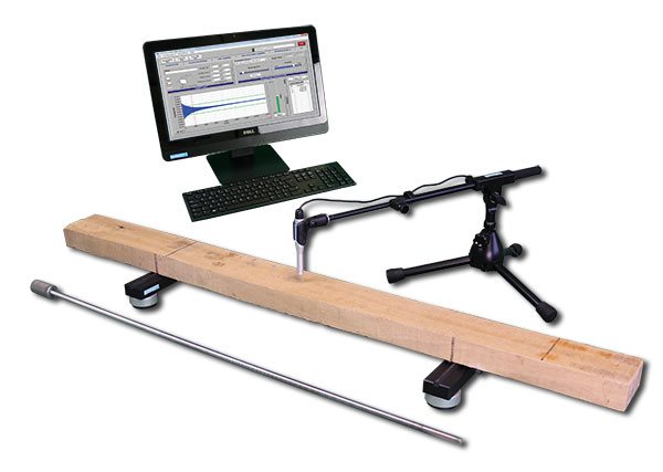 Sonelastic® System for large specimens of grading wood beams.